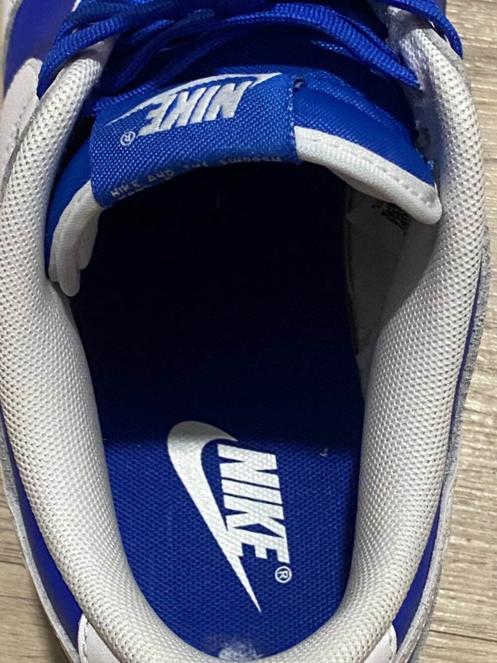 Nike Dunk Low Retro Royal Blue White DD1391-401 Men's Size 9 Excellent Condition - Picture 9 of 14
